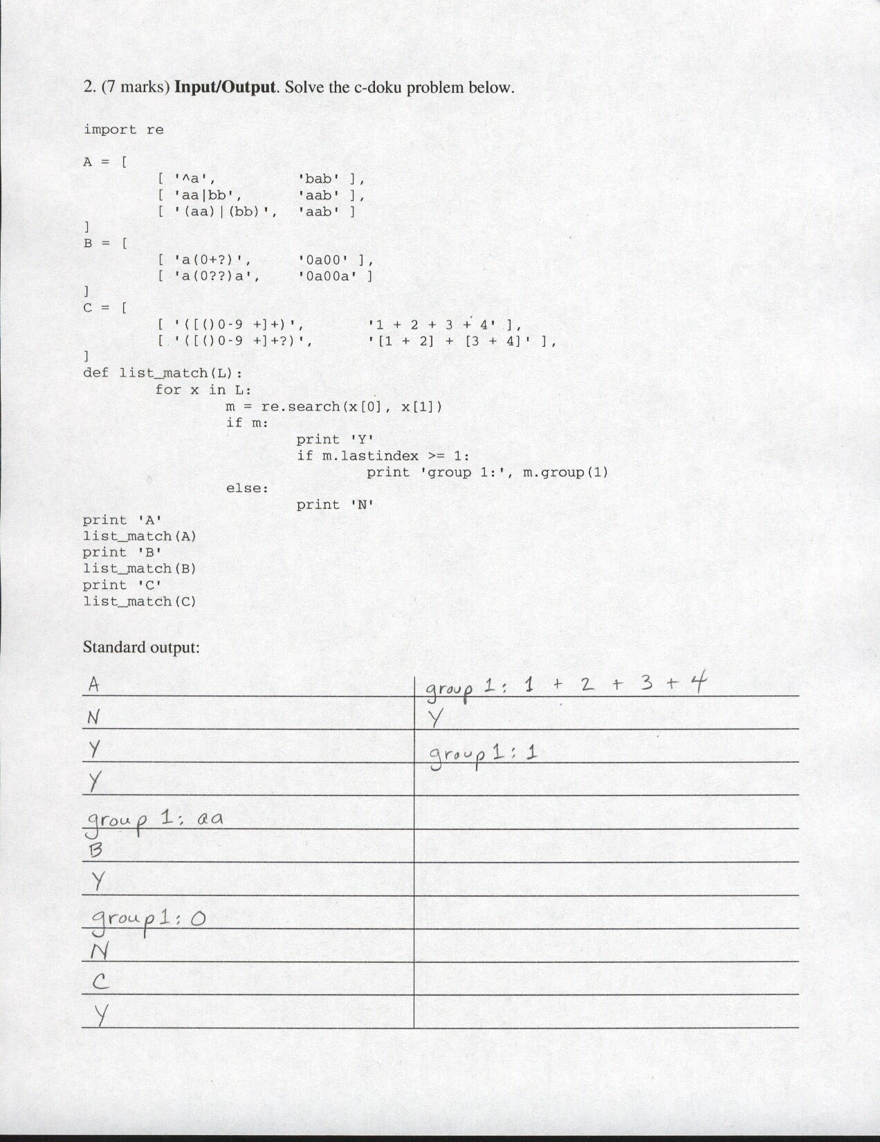 Exam 5: Solution